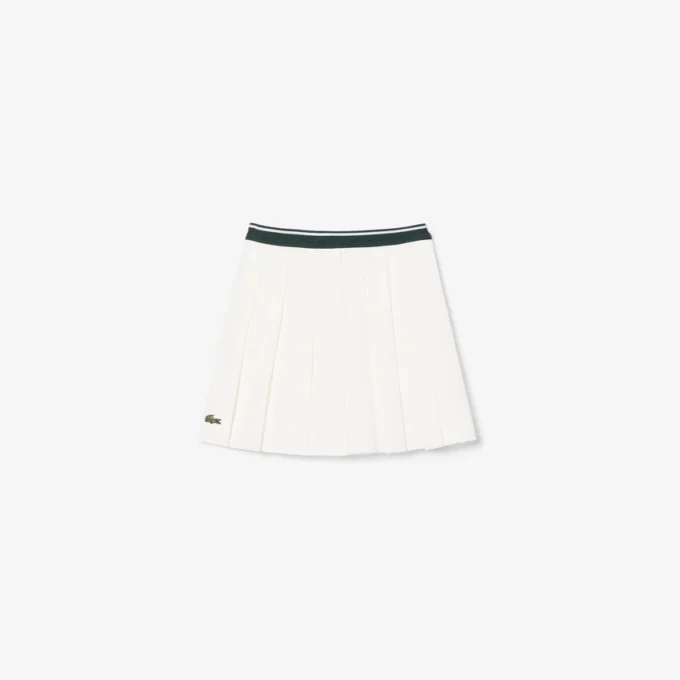 Oxford Cotton Pleated Skirt