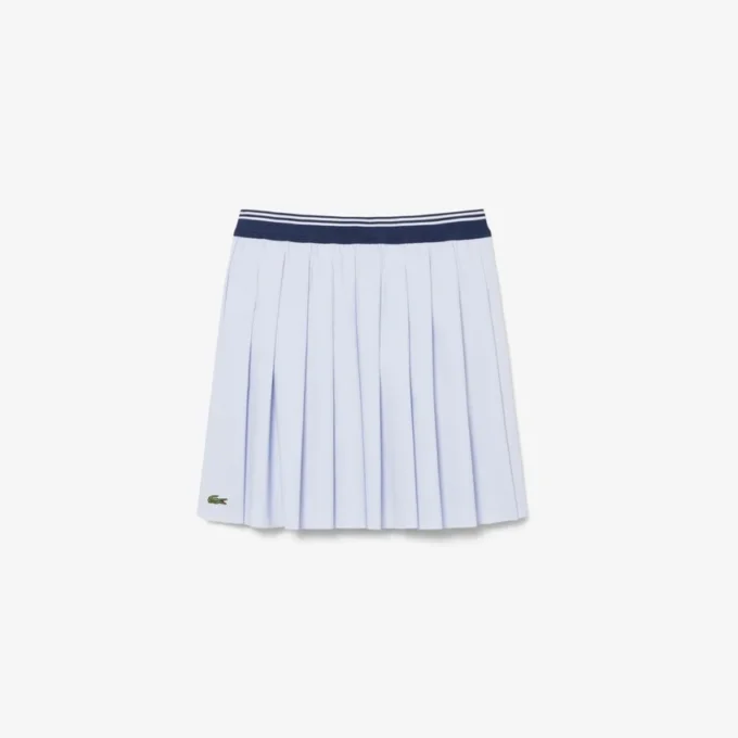 Oxford Cotton Pleated Skirt