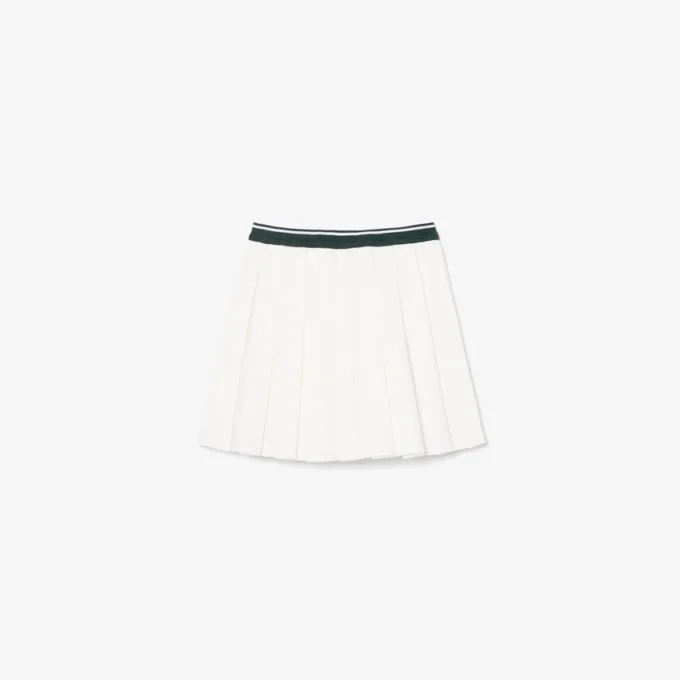 Oxford Cotton Pleated Skirt
