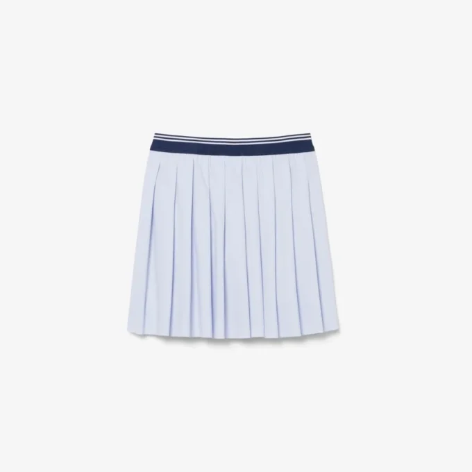 Oxford Cotton Pleated Skirt