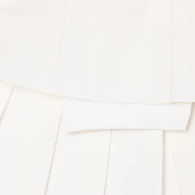 Oxford Cotton Pleated Skirt