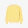 Pearl Rib Knit Badge Accent Sweater