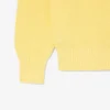 Pearl Rib Knit Badge Accent Sweater