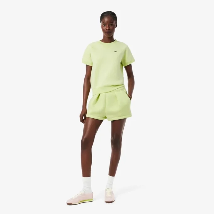Pleated Cotton Shorts