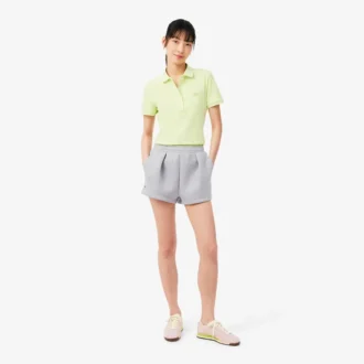 Pleated Cotton Shorts
