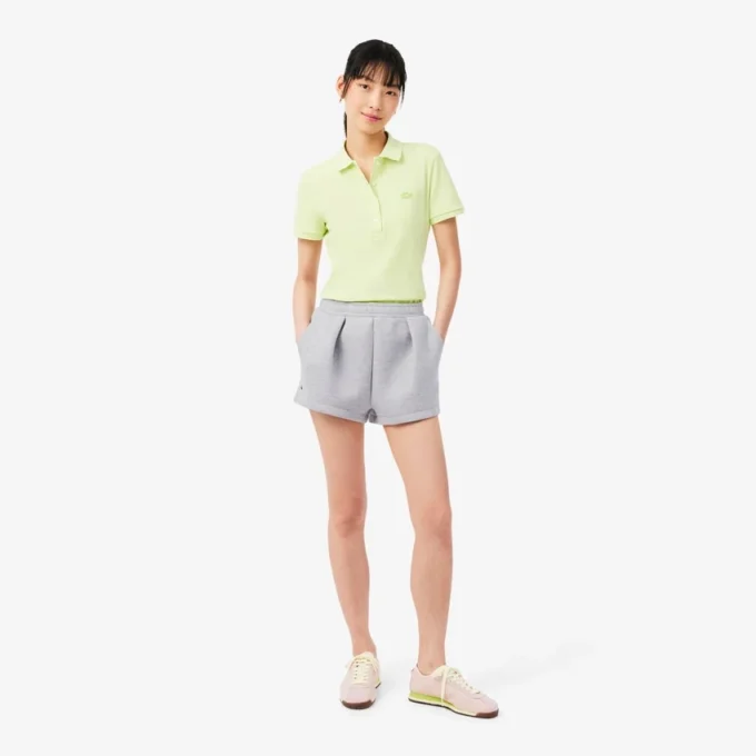 Pleated Cotton Shorts
