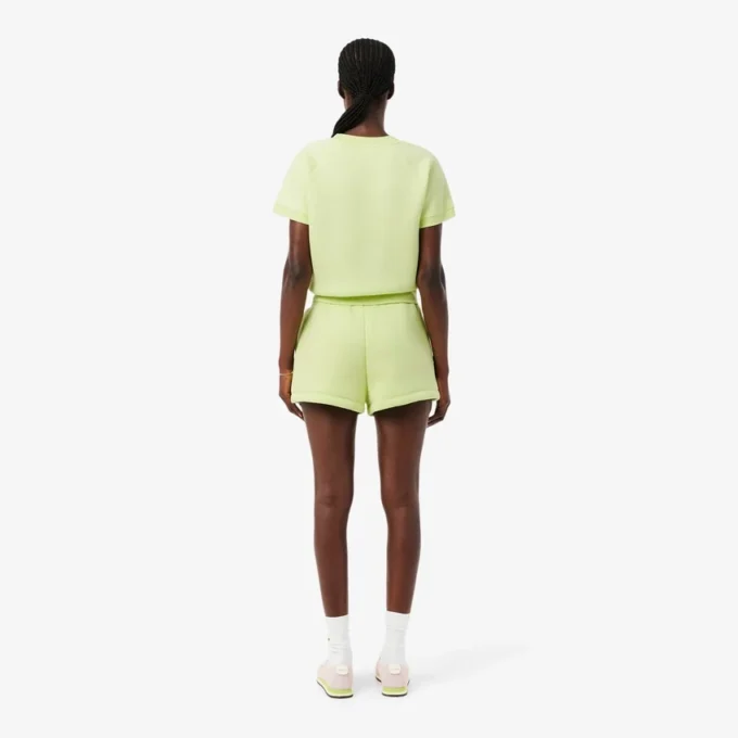 Pleated Cotton Shorts