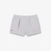 Pleated Cotton Shorts