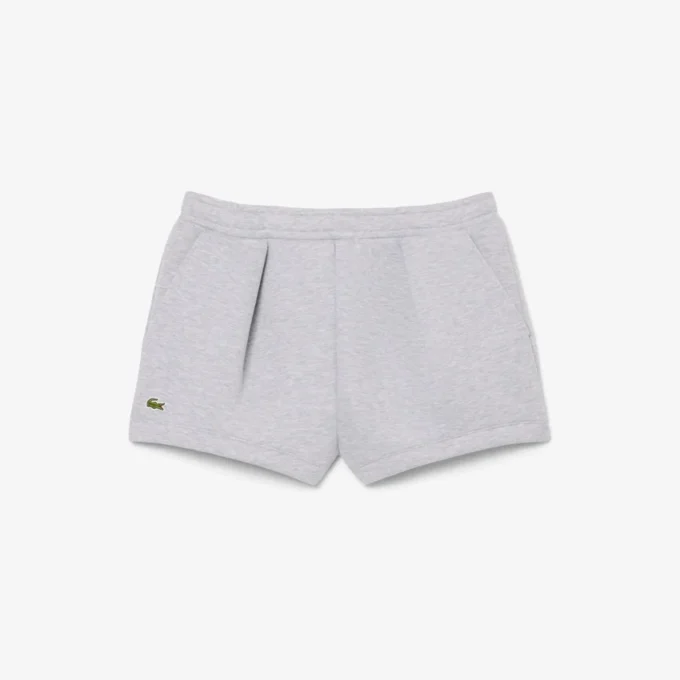 Pleated Cotton Shorts