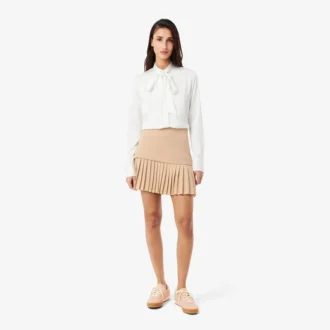 Pleated Cotton Skirt