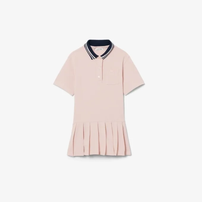 Pleated Skirt Piqua Polo Dress