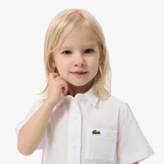 Poplin Pleat Skirt Shirt Dress