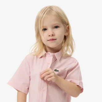 Poplin Pleat Skirt Shirt Dress