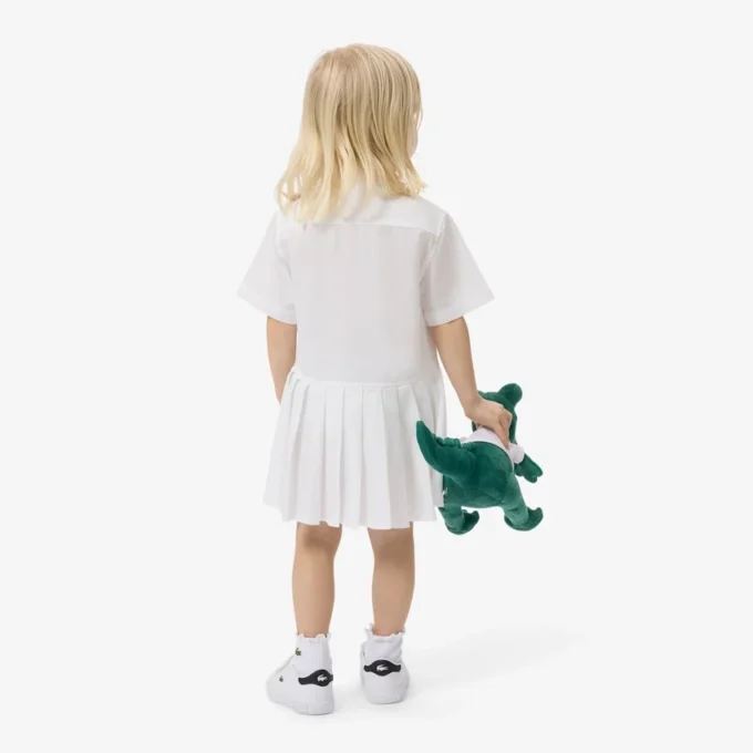 Poplin Pleat Skirt Shirt Dress