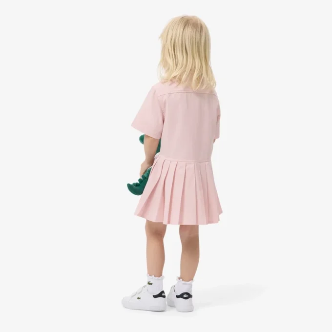 Poplin Pleat Skirt Shirt Dress