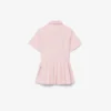 Poplin Pleat Skirt Shirt Dress