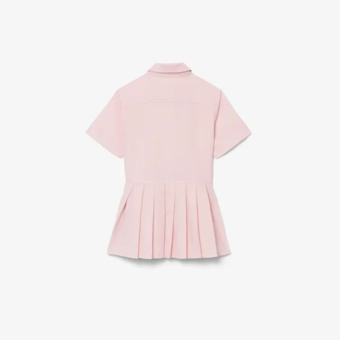 Poplin Pleat Skirt Shirt Dress