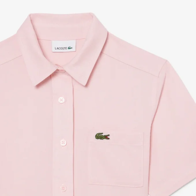 Poplin Pleat Skirt Shirt Dress
