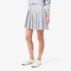 Poplin Short Striped Pleated Skirt