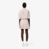 Poplin Short Striped Pleated Skirt