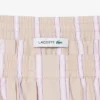 Poplin Short Striped Pleated Skirt