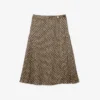 Printed Pleated Midi Skirt