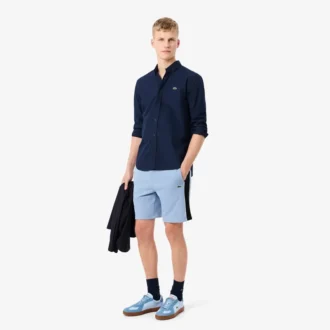 Regular Fit Colorblock Fleece Shorts