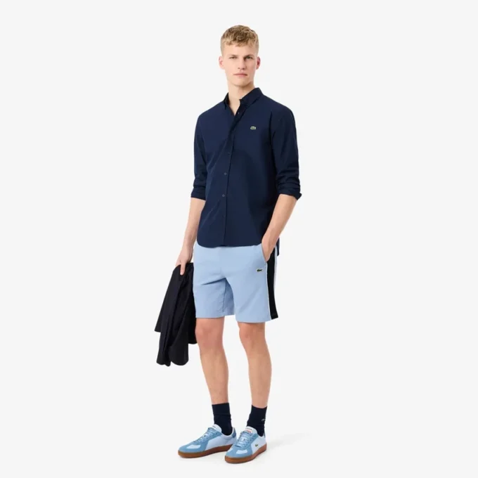 Regular Fit Colorblock Fleece Shorts