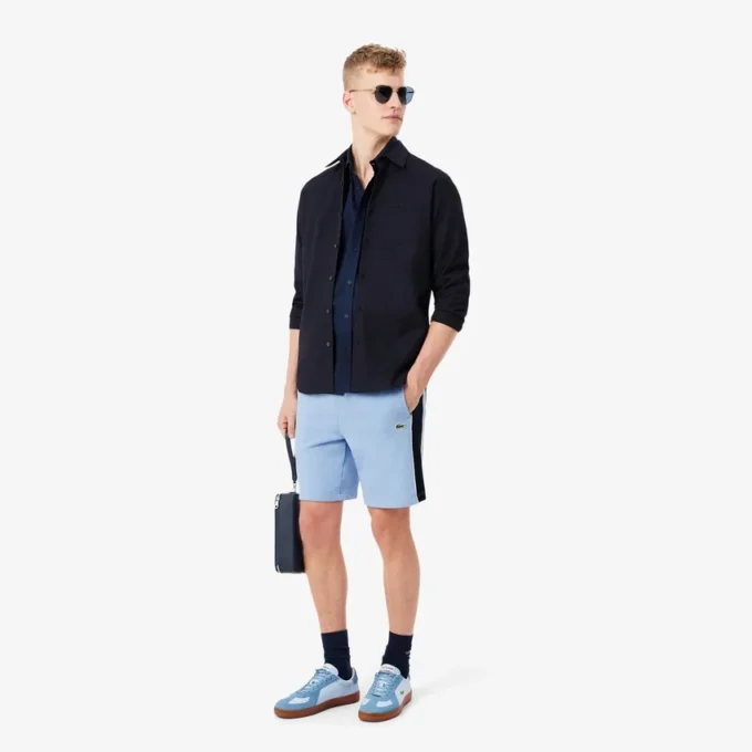 Regular Fit Colorblock Fleece Shorts