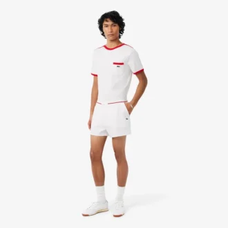 Regular Fit Contrast Trim Double Face Shorts