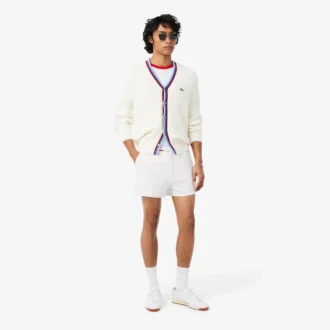 Regular Fit Contrast Trim Double Face Shorts
