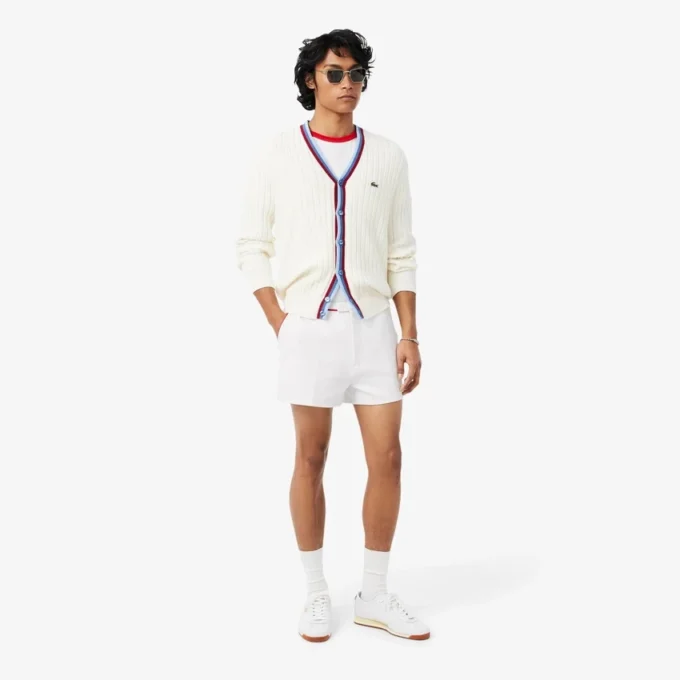 Regular Fit Contrast Trim Double Face Shorts
