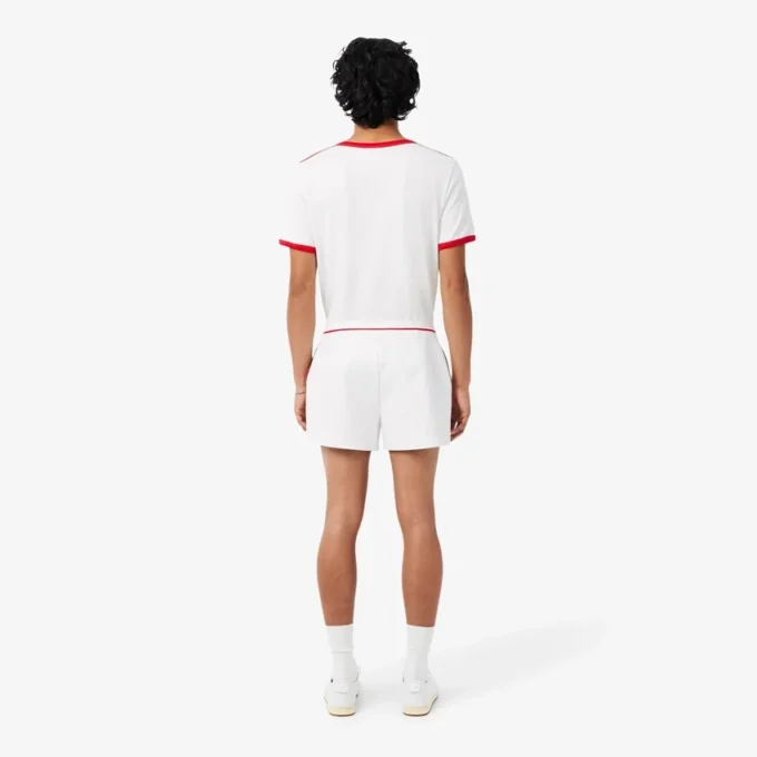 Regular Fit Contrast Trim Double Face Shorts