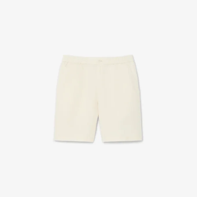 Regular Fit Linen Blend Twill Shorts