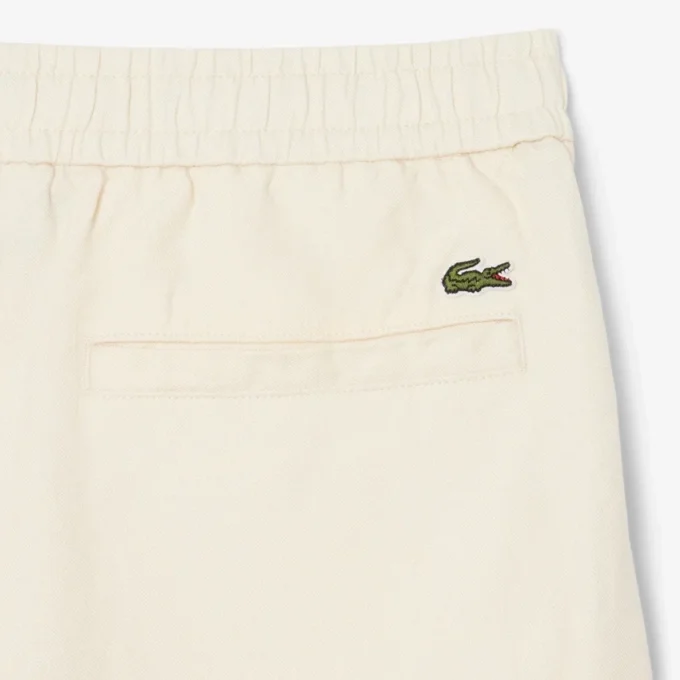 Regular Fit Linen Blend Twill Shorts