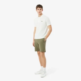 Regular Fit Logo Stripe Fleece Shorts