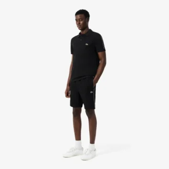 Regular Fit Logo Stripe Fleece Shorts