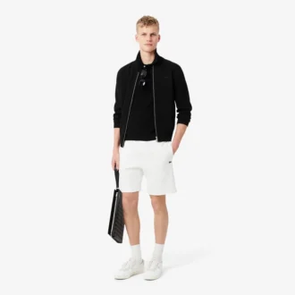Regular Fit Logo Stripe Fleece Shorts