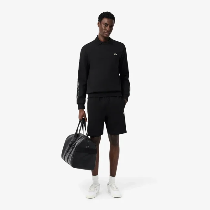 Regular Fit Logo Stripe Fleece Shorts