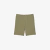 Regular Fit Logo Stripe Fleece Shorts