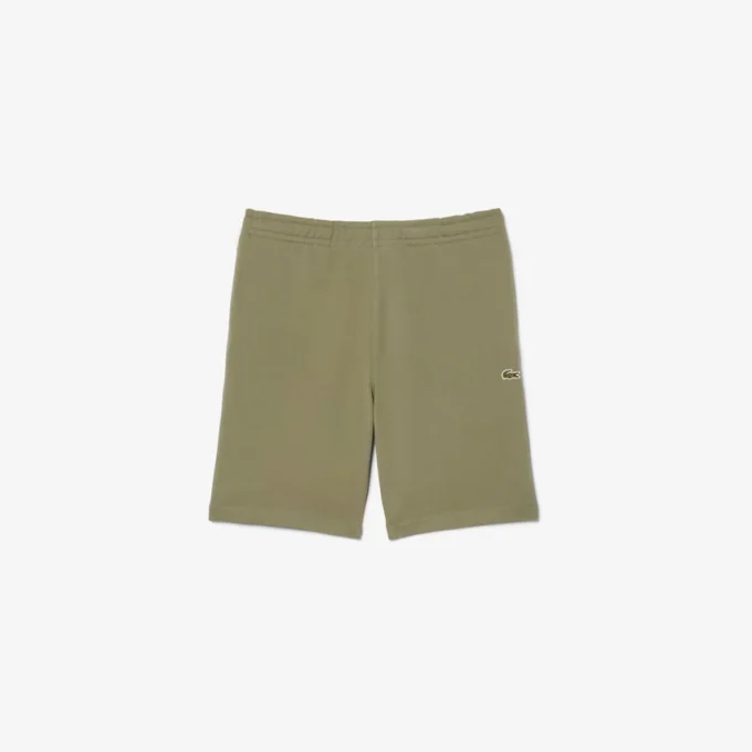 Regular Fit Logo Stripe Fleece Shorts