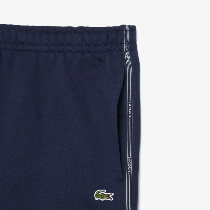 Regular Fit Logo Stripe Fleece Shorts