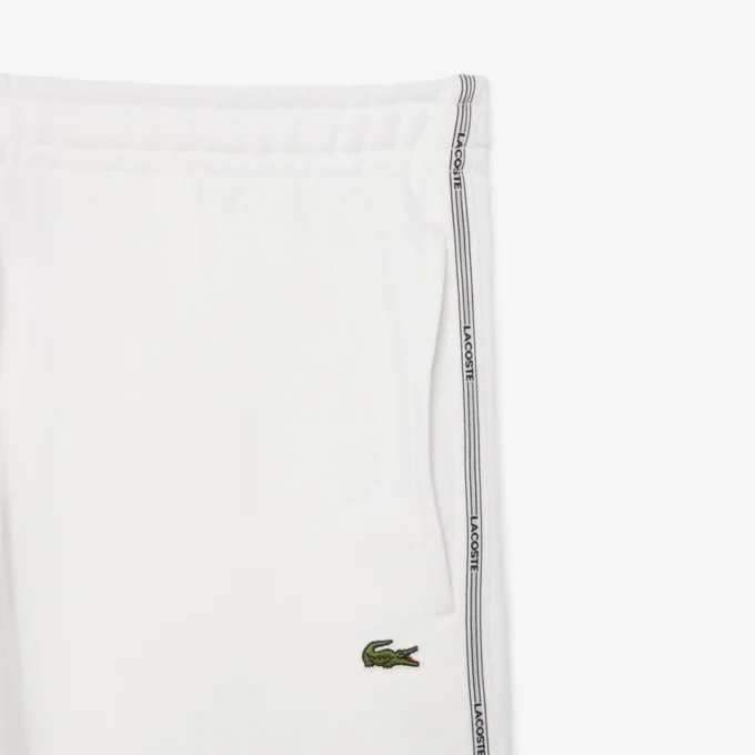 Regular Fit Logo Stripe Fleece Shorts