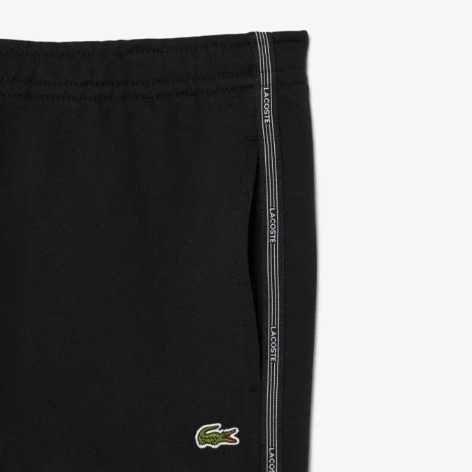 Regular Fit Logo Stripe Fleece Shorts