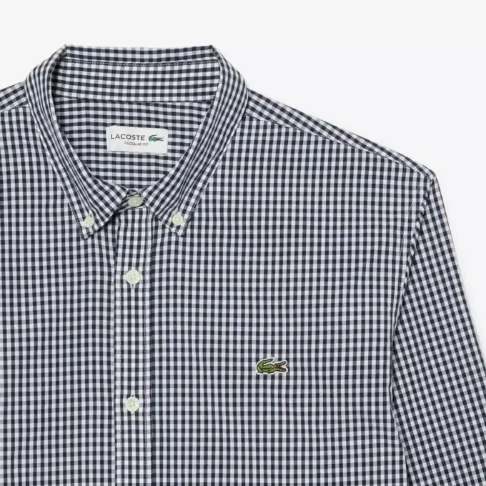 Regular Fit Plaid Poplin Shirt