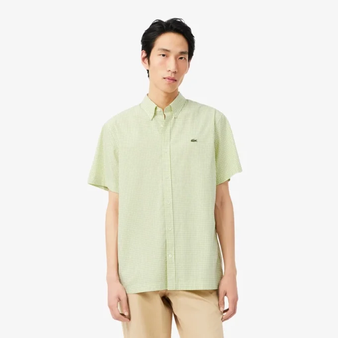 Regular Fit Short Sleeved Plaid Shirt