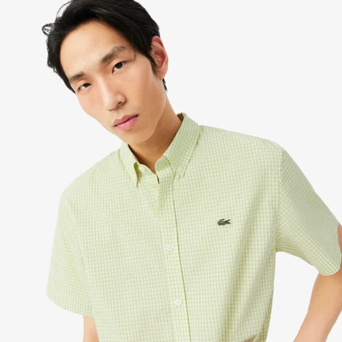 Regular Fit Short Sleeved Plaid Shirt