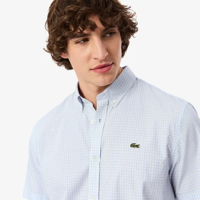 Regular Fit Short Sleeved Plaid Shirt