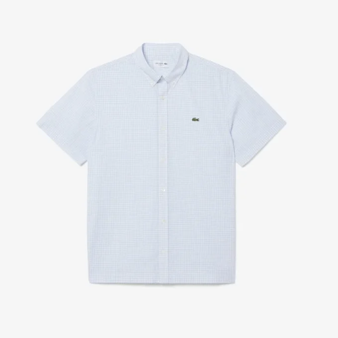 Regular Fit Short Sleeved Plaid Shirt