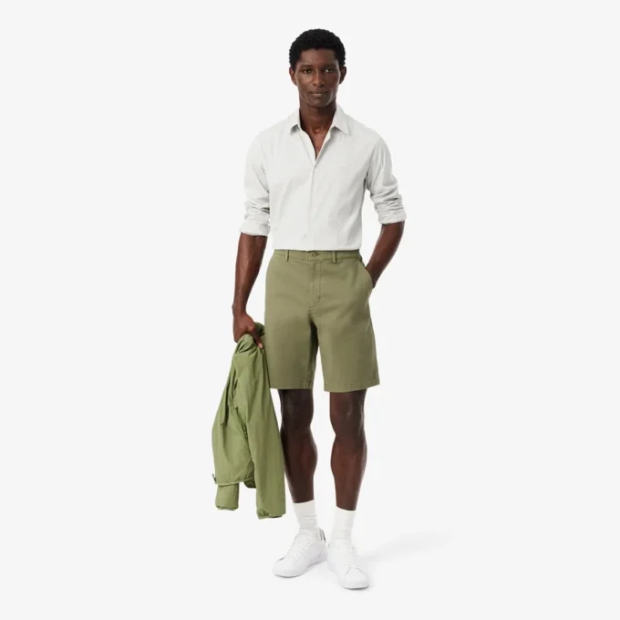 Regular Fit Stretch Cotton Chino Bermuda Shorts